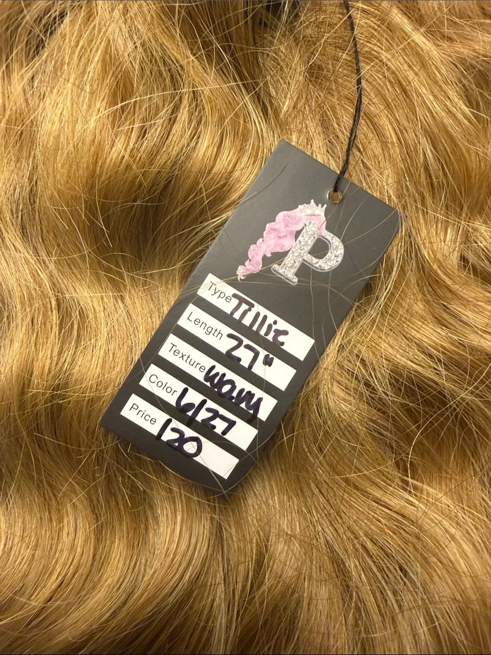 Long Wavy Blonde Wig - Synthetic hair